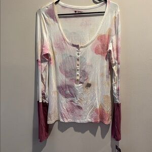 Lucky Brand White Long Sleeve Top